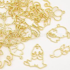 20 Stück 10 Stil Legierung offene Rückseite Lünette große Anhänger&nbsp;FIND-OC0001-57