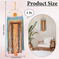 Decoraciones de pared de macramé de poliéster tejidas a mano&nbsp;HJEW-WH20020-003C