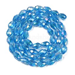 Transparentes perles de verre de galvanoplastie brins&nbsp;EGLA-N013-T6mm-B17