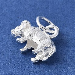 925 Sterlingsilber-Anhänger mit 3D-chinesischem Tierkreiszeichen&nbsp;STER-P066-01S-02
