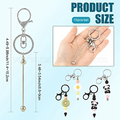 15 porte-clés en plastique perlé&nbsp;KEYC-FS00047