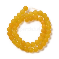 Gefärbt natürlichen weißen Jade Perlen Stränge&nbsp;G-M402-B01-01