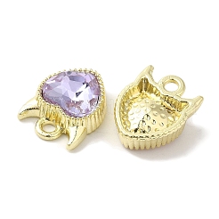 Charms aus plattierender Legierung mit Herz-Rack&nbsp;FIND-I039-29G