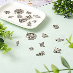 20 pendentif en acier inoxydable 304 de 10 styles&nbsp;STAS-FW0001-28
