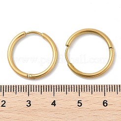Pendientes de aro huggie de acero inoxidable 304&nbsp;EJEW-G272-02-16mm-G
