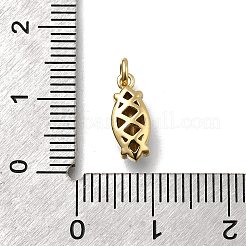 Ottone occhio di cavallo con ciondoli in vetro&nbsp;KK-G525-04G-02