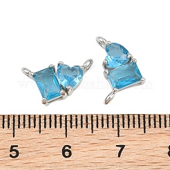 Messing ebnen Zirkonia Charms&nbsp;CU-CBA6A75-04P-09