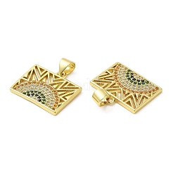 Pendentifs en laiton zircon cubique pavé&nbsp;KK-Z028-18G