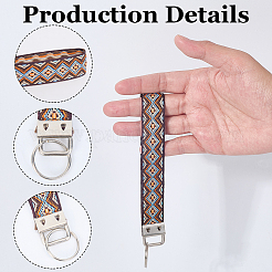 Porte-clés en fer forgé avec polyester&nbsp;KEYC-WH20054-011C