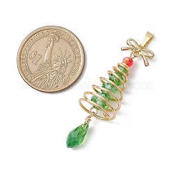 Pendentifs en verre avec fil de cuivre sur le thème de Noël&nbsp;PALLOY-JF02860