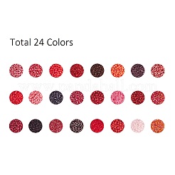 Perline di vetro 288g 24 colori&nbsp;SEED-JQ0005-01B-2mm