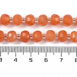 Natürliche orangefarbene Aventurin-Perlenstränge&nbsp;G-H057-A02-01
