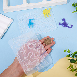 2 moule en silicone pour pendentif silhouette&nbsp;DIY-GN0001-01B