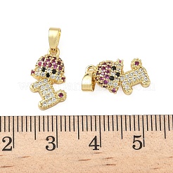 Ottone micro spianare pendenti zirconi&nbsp;KK-H076-11G