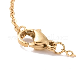 Collier pendentif pièce de soleil en acier inoxydable 304 avec placage ionique (IP) pour femme&nbsp;NJEW-F294-08G