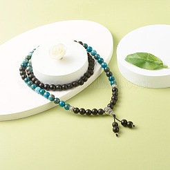 Collier pendentif perles de bois pour hommes femmes&nbsp;NJEW-JN03663