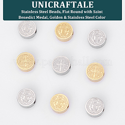 10 Stück 2 Farben 304 Edelstahlperlen&nbsp;STAS-UN0041-09