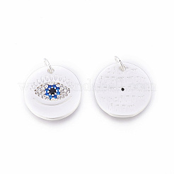 Pendentifs avec zircon cubiques à micro-pavés en laiton&nbsp;ZIRC-F095-09MS