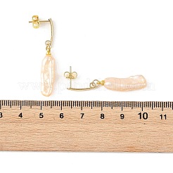 Ohrstecker aus Edelstahl 304 mit natürlichen Barock-Keshi-Perlen&nbsp;EJEW-JE07339