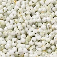 Zweifarbige Glasperlen mit Backfarbe&nbsp;SEED-F005-01A-10