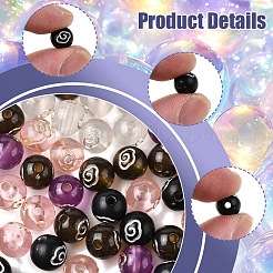 200 pièces 5 couleurs placage perles acryliques&nbsp;OACR-FS0002-03