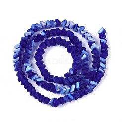 Perles de verre dépoli transparent&nbsp;GLAA-N054-4mm-11