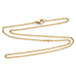 Collana a catena in acciaio inossidabile 304 con placcatura sotto vuoto pvd&nbsp;NJEW-S420-007A-G