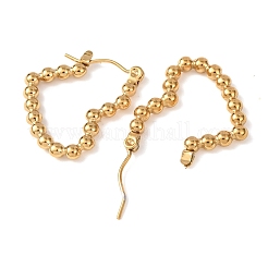 Boucles d'oreilles créoles en acier inoxydable 304 avec placage ionique (IP) pour femmes&nbsp;STAS-A057-19G