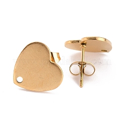 Boucles d'oreilles à tige en acier inoxydable 304 avec placage ionique (IP)&nbsp;X-EJEW-O104-15G