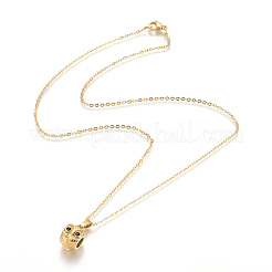 Colliers avec pendentifs en strass en acier inoxydable 304&nbsp;NJEW-F275-12G