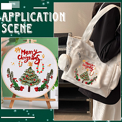 Weihnachts-DIY-Stickerei-Starter-Kits für Anfänger&nbsp;AJEW-WH20816-026