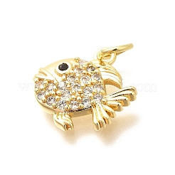 Messing micro pave klar zirkonia charme&nbsp;LS-KK-Q040-07C-G