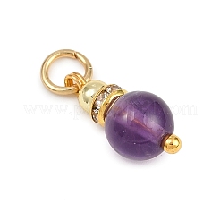 5 stücke 5 arten natürliche grüne aventurin & rose quarz & amethyst & gefärbt weiß jade & citrin runde charme&nbsp;PALLOY-JF04363