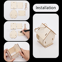 20 ensemble de 10 kits de fabrication de carillons éoliens et de nichoirs en bois brut à faire soi-même&nbsp;DIY-BC0012-21