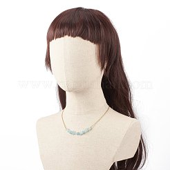 Conjunto de joyas con cuentas de chips de aguamarina natural&nbsp;SJEW-JS01230-07