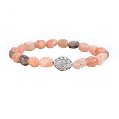 Ensemble de bracelets extensibles avec perles et pierres naturelles&nbsp;SJEW-H584-17
