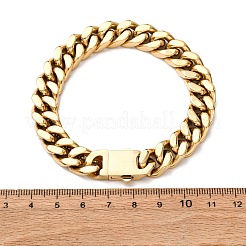 304 Edelstahl Cuban Link Kettenarmbänder für Unisex&nbsp;BJEW-K283-01C-G