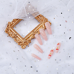 Tessuto a rete in nylon con motivo a stella&nbsp;DIY-WH0569-01A