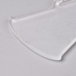 Pendentifs en acrylique blanc transparent&nbsp;TACR-WH0002-05