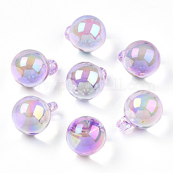 Pendenti in acrilico trasparente iridescente arcobaleno con placcatura uv&nbsp;PACR-CJC0004-09J
