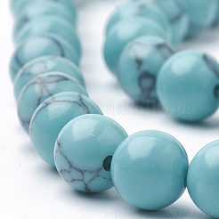 Chapelets de perles en turquoise synthétique&nbsp;G-S295-11A-10mm
