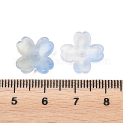 Capuchons de perles de verre transparents bicolores&nbsp;GLAA-Z020-02