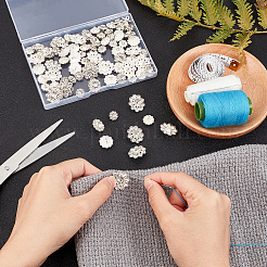 80 Stück 4 Stil Legierung Strass Schaftknöpfe&nbsp;DIY-GA0003-58