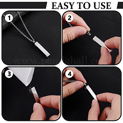 1 collar de botella de perfume de acero inoxidable&nbsp;NJEW-UN0001-92P