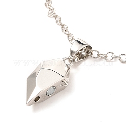 Ensembles de colliers pendentif coeur en alliage de placage de crémaillère&nbsp;NJEW-B081-08A