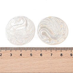 Cabochon delle coperture bianche naturali&nbsp;SSHEL-C012-10