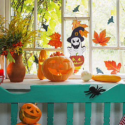 Decorazioni pendenti in legno a tema halloween&nbsp;HJEW-WH0043-56
