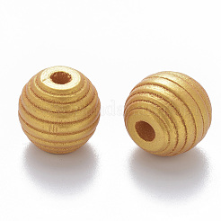 Perles européennes de ruche en bois naturel peint&nbsp;WOOD-Q040-019A-B01
