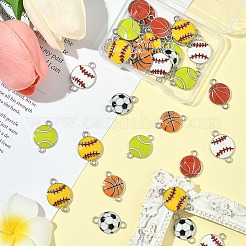 36pcs 6 Arten Legierungs-Emaille-Verbindungsstückcharme&nbsp;ENAM-YW0008-07
