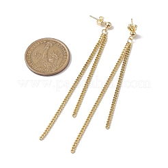 Orecchini pendenti da donna con catena in ottone con nappa&nbsp;EJEW-JE05744-01